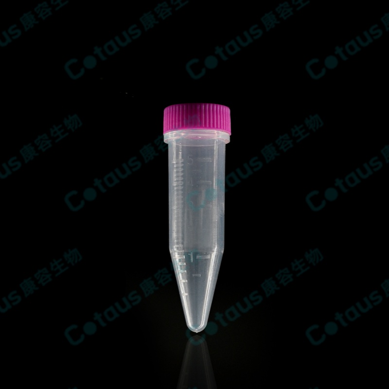 Tiùb meanbh-centrifuge 5ml le caip sgriubha